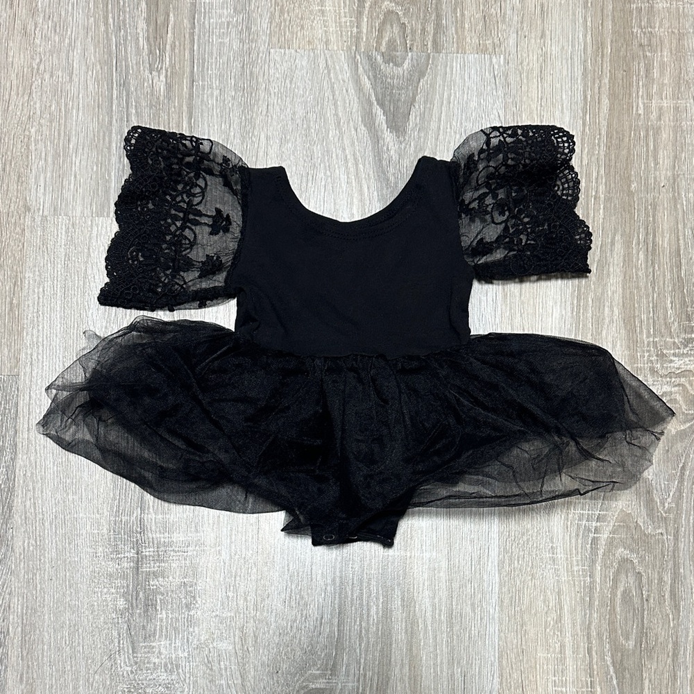 Black Lace Baby Tutu Onesie